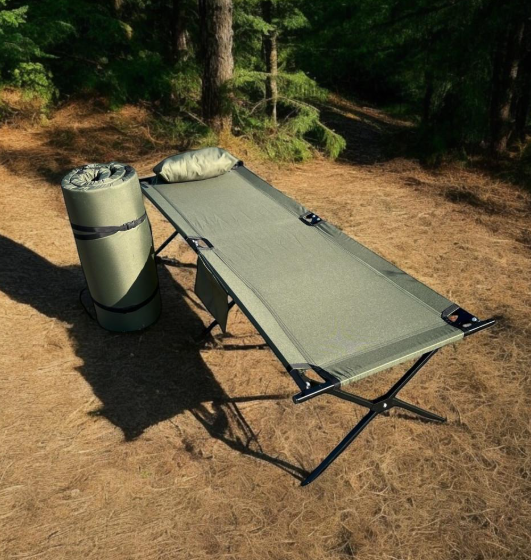 Матрац для розкладачки 2000х700 мм з фіксаторами, олива