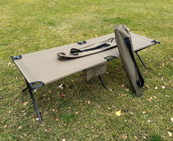 Ліжко розкладне 206x72 військове, розкладачка посилена Олива