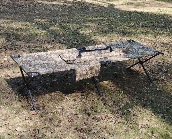 Ліжко розкладне 196x67 військове, розкладачка посилена, Стандарт, мультикам / Піксель