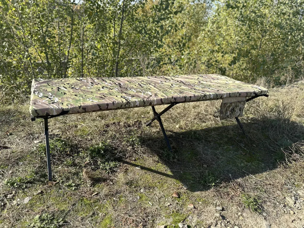 розкладачка НАТО 250 кг, військова розкладачка сталевий каркас, камуфляжна розкладачка Олива Піксель Мультикам, польова розкладачка для укриття, складне ліжко NATО купити, армійська розкладачка для табору, розкладачка для шелтера